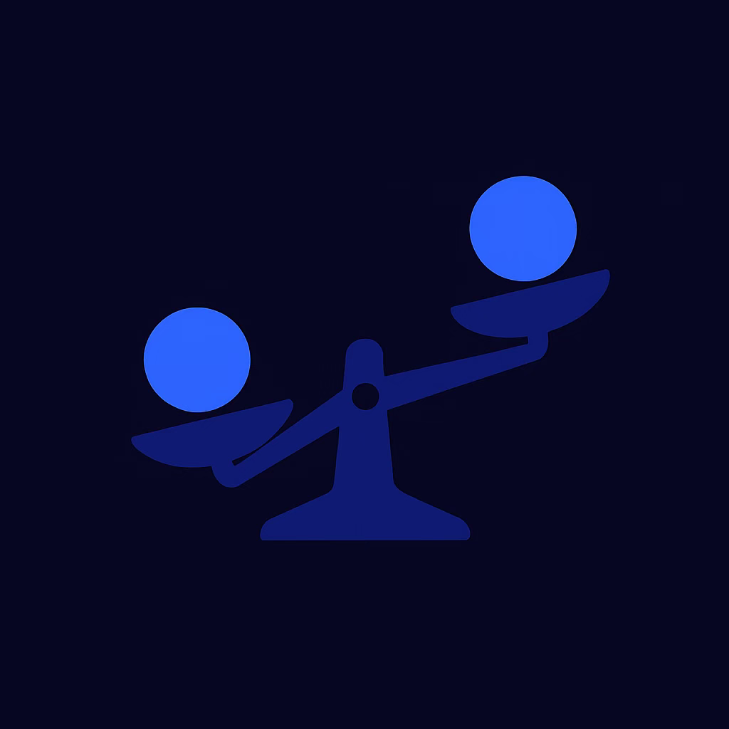 A image of a concrete sphere, balanced between two other larger spheres